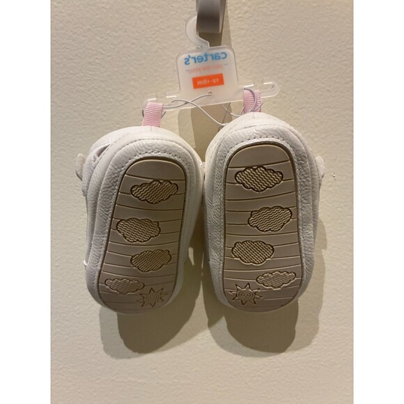 NWT Carter's Toddler Girls White Slip-On Sandals - 12-18M - Picture 2 of 3